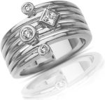 Madina Jewelry 0.50 ct Ladies Round and Princess Cut Diamond Anniversary Ring in Platinum - Image 2