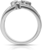 Madina Jewelry 0.50 ct Ladies Round and Princess Cut Diamond Anniversary Ring in Platinum - Image 4