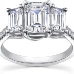 Madina Jewelry 2.10 ct Ladies Emerald Cut Diamond Engagement Ring in Platinum