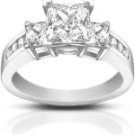 Madina Jewelry 1.53 ct Ladies Princess Cut Diamond Engagement Ring in Platinum