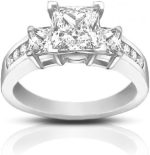 Madina Jewelry 1.53 ct Ladies Princess Cut Diamond Engagement Ring in Platinum