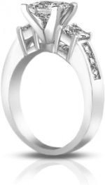 Madina Jewelry 1.53 ct Ladies Princess Cut Diamond Engagement Ring in Platinum - Image 5
