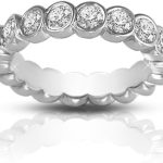 Madina Jewelry 2.00 ct Round Cut Diamond Eternity Wedding Band Ring in Bezel Setting in Platinum