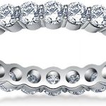 Madina Jewelry 2.00 ct Ladies Round Cut Diamond Eternity Wedding Band in 18 kt White Gold
