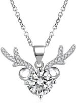 JUNZAI Fashion Women’s Necklace,Handmade Sterling Necklace for Women, Christmas Birthday Valentines Day Jewelry Gift for Women and Girls