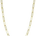 Au Naturale 14k Yellow Gold 4.4 mm Capsule Paperclip Link Chain Necklace (18, 20, 24, 30 or 36 inch)
