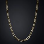 Au Naturale 14k Yellow Gold 4.4 mm Capsule Paperclip Link Chain Necklace (18, 20, 24, 30 or 36 inch) - Image 3