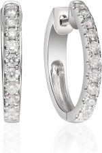 Gin & Grace 14K White Gold Natural Diamond Earrings for women | Ethically, authentically & organically sourced (Round-cut) shaped Diamond hand-crafted jewelry for her | Diamond Earring for women
