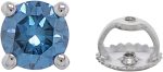 IGI Certified 2.00 Carat Lab-Created Diamond Stud Earrings 14k White Gold Womens VS2-SI1 Clarity (White I-J, Blue, Pink) - Image 3