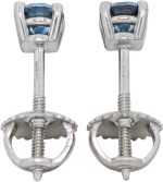 IGI Certified 2.00 Carat Lab-Created Diamond Stud Earrings 14k White Gold Womens VS2-SI1 Clarity (White I-J, Blue, Pink) - Image 4
