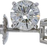 IGI Certified 1.5 cttw Lab Created Womens Diamond Stud Earrings 14k White Gold VS2-SI1