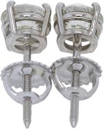 IGI Certified 1.5 cttw Lab Created Womens Diamond Stud Earrings 14k White Gold VS2-SI1 - Image 4