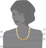 Jewelry Affairs 14k Yellow Solid Gold Imperial Herringbone Chain Necklace, 6.0mm - Image 5