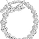 Madina Jewelry 2.00 Ct tw Round Diamond Spiral Pendant in 14 kt with 16 inch Chain