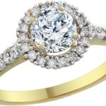 Silver City Jewelry 14K Yellow Gold 1.74 cttw Floating Diamond Ring, Sizes 5-10
