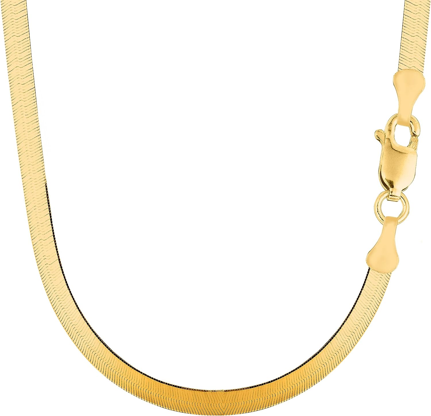 251228020114172_1 Jewelry Affairs 14k Yellow Solid Gold Imperial Herringbone Chain Necklace, 4.7mm - Image 1