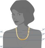 Jewelry Affairs 14k Yellow Solid Gold Imperial Herringbone Chain Necklace, 4.7mm - Image 3