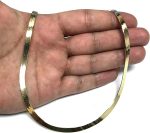Jewelry Affairs 14k Yellow Solid Gold Imperial Herringbone Chain Necklace, 4.7mm - Image 5