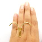 Handmade Cocktail Unique Brass Ring Statement Designer Trendy Women Bridal Anniversary Birthday Jewelry Gift For Her Wife Mom (5.5) - Image 2