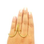 Handmade Cocktail Unique Brass Ring Statement Designer Trendy Women Bridal Anniversary Birthday Jewelry Gift For Her Wife Mom (5.5) - Image 4