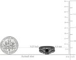 Dazzlingrock Collection 1.75 Carat (ctw) Round Black & White Diamond Bridal Engagement Ring Band Set for Her in Black Plated 10K White Gold - Image 4