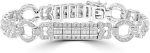 Madina Jewelry 7.27 ct Ladies Baguette and Round Cut Diamond Tennis Bracelet In Channel and Pave Setting - Image 8