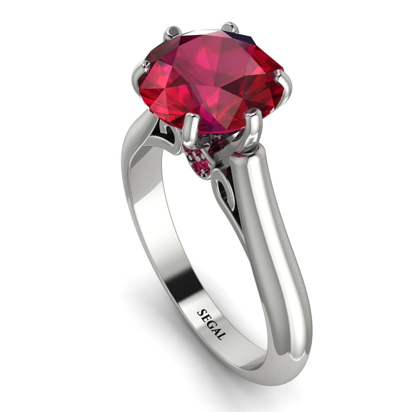 251228020114829_1 3ct Ruby Engagement Ring White Gold 14K-18K White Gold Ring 3 carat Ruby Engagement Ring Unique Jewelry for Her - June (Natural Ruby) - Image 1