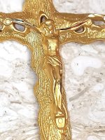 18k SOLID GOLD Cross Necklace for women LARGE Cross pendant Luxury Jewelry Charms HANDMADE Cross Pendant Designer Jewelry for Christian Women Religious UNIQUE gift for women 18kt Gold Jesus Pendant - Image 6