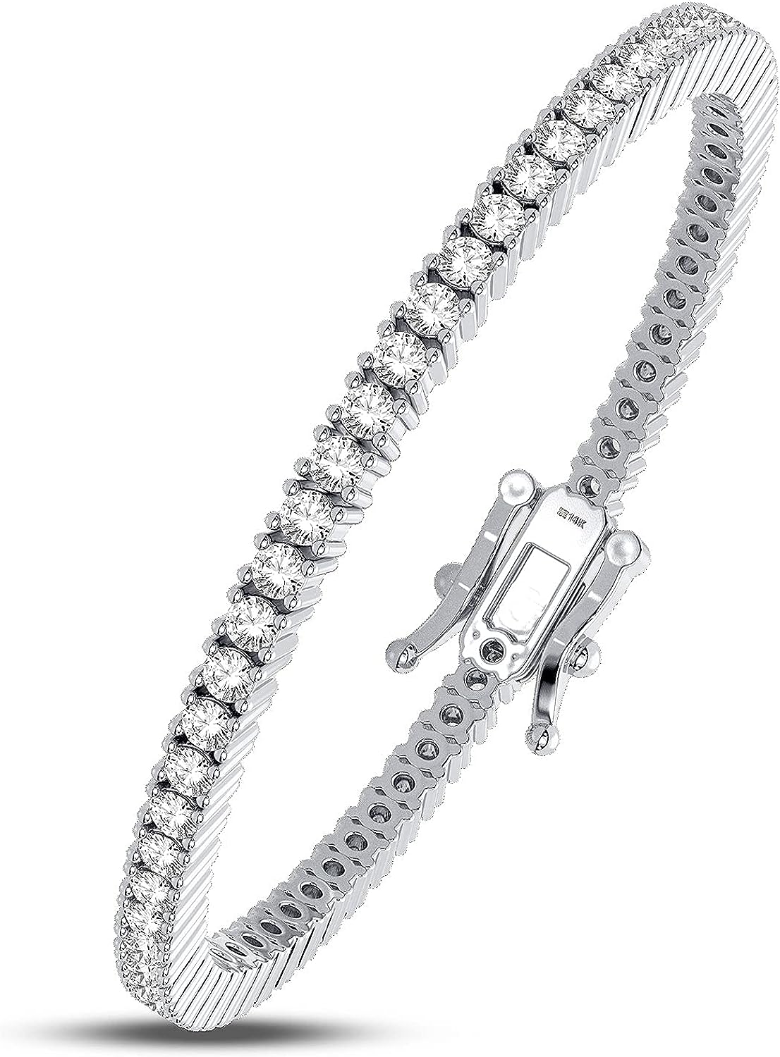 251228020115104_1 Femme Luxe Sara Diamond Tennis Bracelet for Women (5.00 Carats, G-H Color, I2 Clarity), 14K Gold, with Gift Box, Giftable Jewelry - Image 1