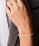 Femme Luxe Sara Diamond Tennis Bracelet for Women (2.00 Carats, G-H Color, I2 Clarity), 14K White or Yellow Gold, with Gift Box, Giftable Jewelry - Image 2