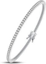 Femme Luxe Sara Diamond Tennis Bracelet for Women (2.00 Carats, G-H Color, I2 Clarity), 14K White or Yellow Gold, with Gift Box, Giftable Jewelry - Image 4