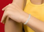 Femme Luxe Pear Shaped Halo Diamond Tennis Bracelet (2.75 Carats, G-H Color, I2-I3 Clarity), 14K White Gold, Giftable Jewelry - Image 3