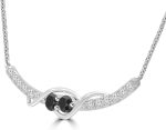 Madina Jewelry 1.38 ct Round Cut Diamond Stick Bar Horizontal Long Pendant Necklace for Women (G Color SI-1 Clarity) with 16 inch Chain Included - Image 2