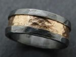 viking wedding ring rose gold, mens wedding band viking gold ring mens engagement ring, molten gold silver ring for men, unique mens gift - Image 7