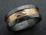 viking wedding ring rose gold, mens wedding band viking gold ring mens engagement ring, molten gold silver ring for men, unique mens gift - Image 8
