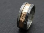 viking wedding ring rose gold, mens wedding band viking gold ring mens engagement ring, molten gold silver ring for men, unique mens gift - Image 9