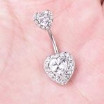 0.5CT-1.0CT GIA H-VS1 Lovely Heart Shaped Diamond Belly Button Ring, Halo Navel Ring, Luxury Body Jewelry, Piercing, Sexy Jewelry, 3 Gold Colors Available, Wholesale Available - Image 7