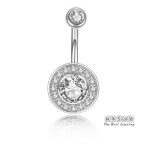 0.5CT-1.0CT GIA H-VS1 Round Shaped Diamond Belly Button Ring, Halo Navel Ring, Luxury Body Jewelry, Piercing, Sexy Jewelry, 3 Gold Colors Available, Wholesale Available - Image 3