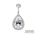 0.5CT-1.0CT GIA H-VS1 Pear Shaped Diamond Belly Button Ring, Navel Ring, Luxury Body Jewelry, Piercing, Sexy Jewelry, 3 Gold Colors Available, Wholesale Available - Image 5