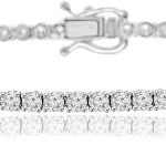 Madina Jewelry 2.71 ct Ladies Round Cut Diamond Tennis Bracelet in 14 kt White Gold