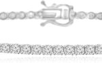 Madina Jewelry 2.71 ct Ladies Round Cut Diamond Tennis Bracelet in 14 kt White Gold - Image 2