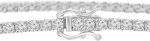 Madina Jewelry 2.71 ct Ladies Round Cut Diamond Tennis Bracelet in 14 kt White Gold - Image 4