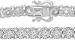 Madina Jewelry 3.02 ct Ladies Round Cut Diamond Tennis Bracelet in 14 kt White Gold - Image 6