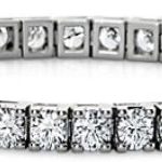 Madina Jewelry 2.00 ct Ladies Round Cut Diamond Tennis Bracelet in 14 kt White Gold