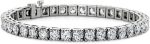 Madina Jewelry 2.00 ct Ladies Round Cut Diamond Tennis Bracelet in 14 kt White Gold