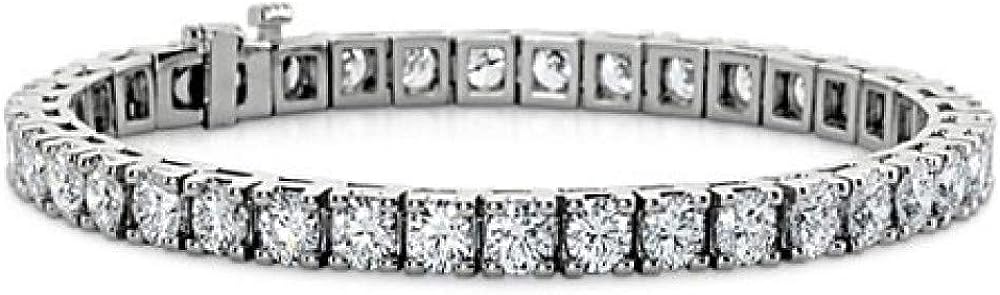 251228020116545_1 Madina Jewelry 2.00 ct Ladies Round Cut Diamond Tennis Bracelet in 14 kt White Gold - Image 1