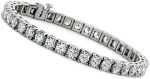 Madina Jewelry 2.00 ct Ladies Round Cut Diamond Tennis Bracelet in 14 kt White Gold - Image 3