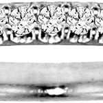 VIP JEWELRY ART 0.35 CT TW Round Diamond Wedding Band in Platinum