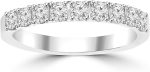 Madina Jewelry 0.72 ct Ladies Round Cut Diamond Wedding Band in 14 kt White Gold
