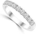 Madina Jewelry 0.72 ct Ladies Round Cut Diamond Wedding Band in 14 kt White Gold - Image 5